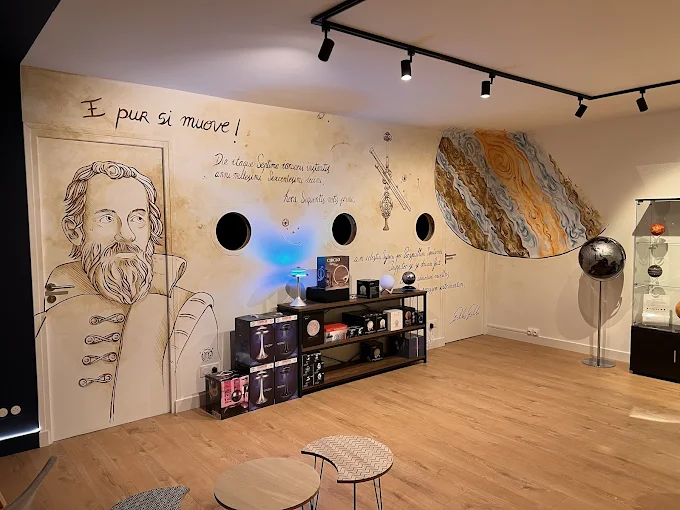 Fresque Galilée et Jupiter dans L'atelier de l'astronomie à Cormontreuil