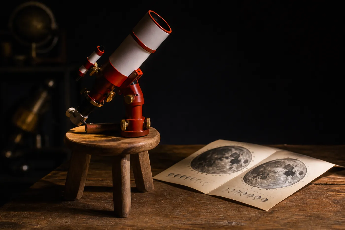Un instrument à hauteur d'enfant, une carte de la Lune
